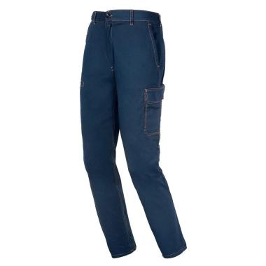 Issaline pantalone lavoro 'europa top' in cotone blu tg. xxxl