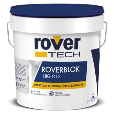 Roverblok hig 812 idropittura antimuffa opaca traspirante bianco base a 14l