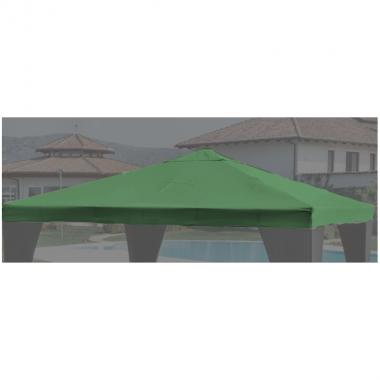 Top copertura di ricambio telo gazebo LEGNO 3x3 mt. - POLIESTERE VERDE