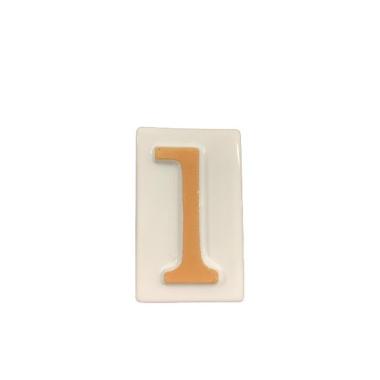 NUMERO CIVICO IN TERRACOTTA "1" CM.8,5H