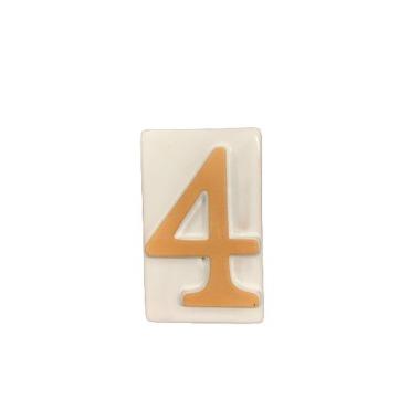 NUMERO CIVICO IN TERRACOTTA "4" CM.8,5H