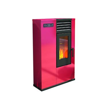 Stufa punto fuoco pellet 7,5 kw rosso