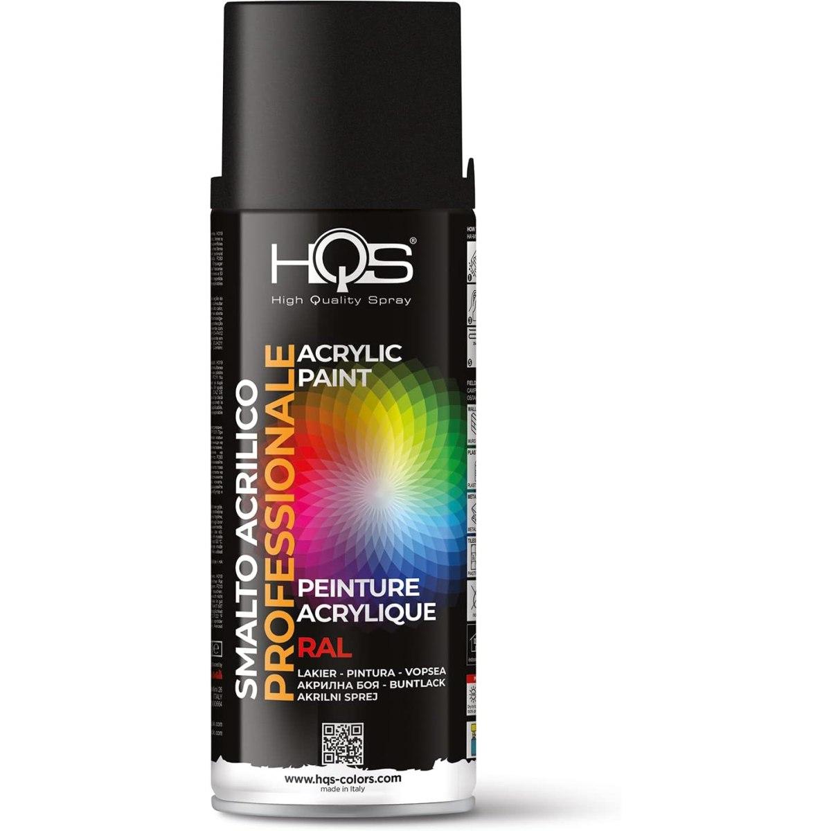 Hqs colors vernice spray ral 9005 nero opaco 400 ml