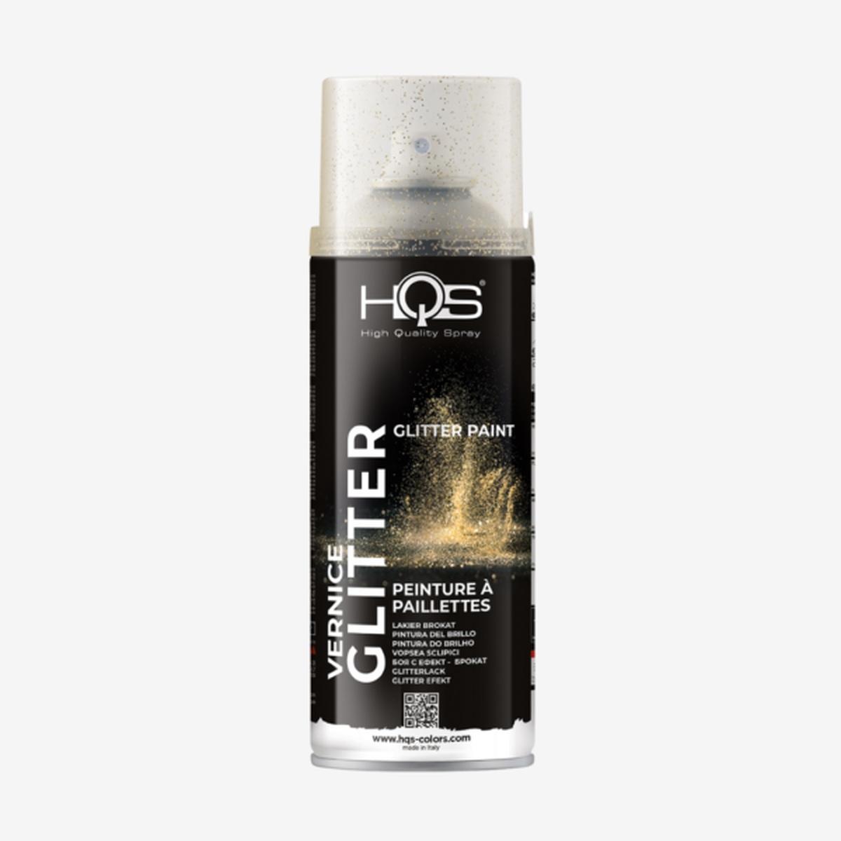 Hqs colors vernice spray effetto glitter gold/oro 400 ml