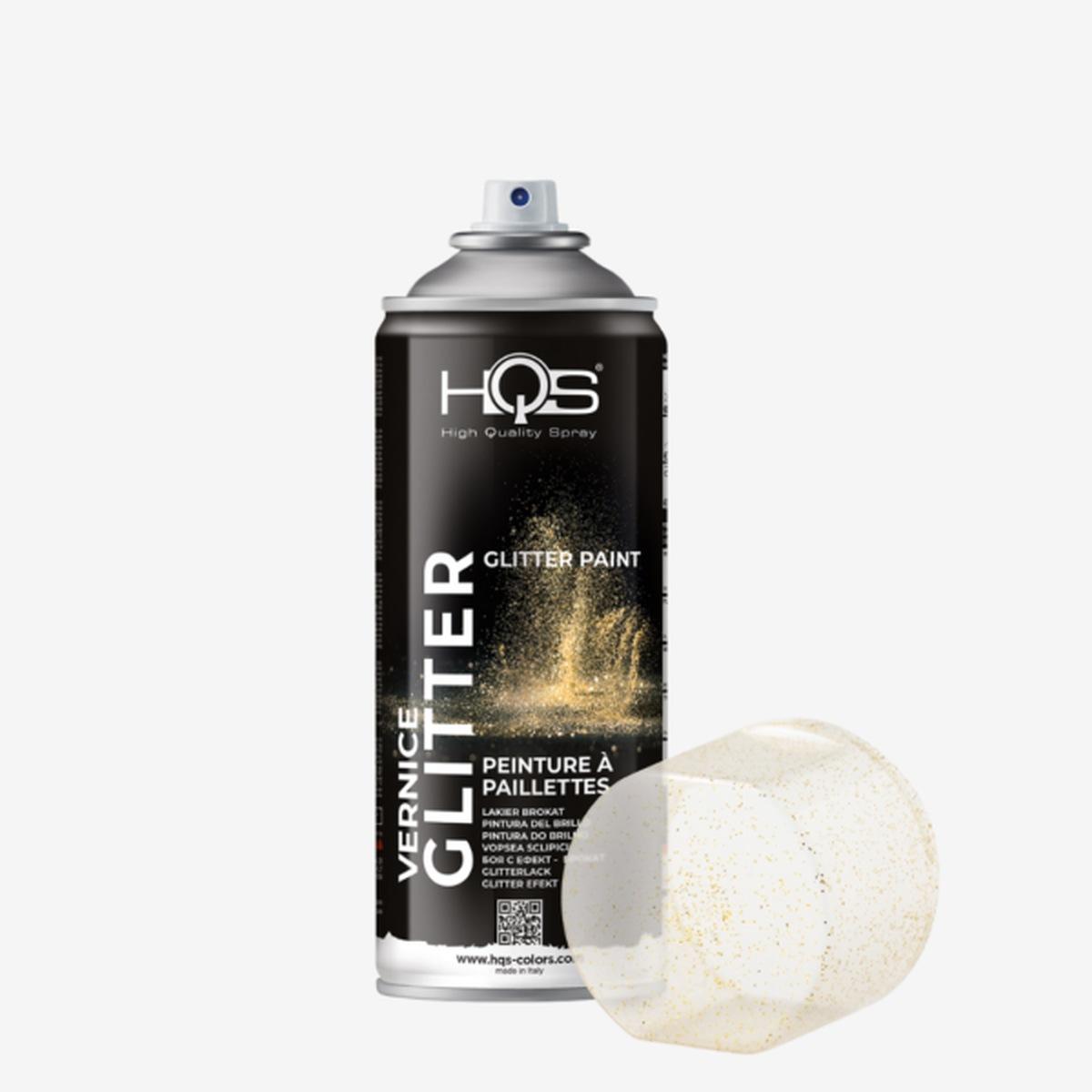 Hqs colors vernice spray effetto glitter gold/oro 400 ml