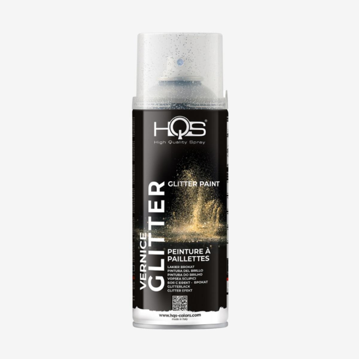 Hqs colors vernice spray effetto glitter argento/silver 400 ml