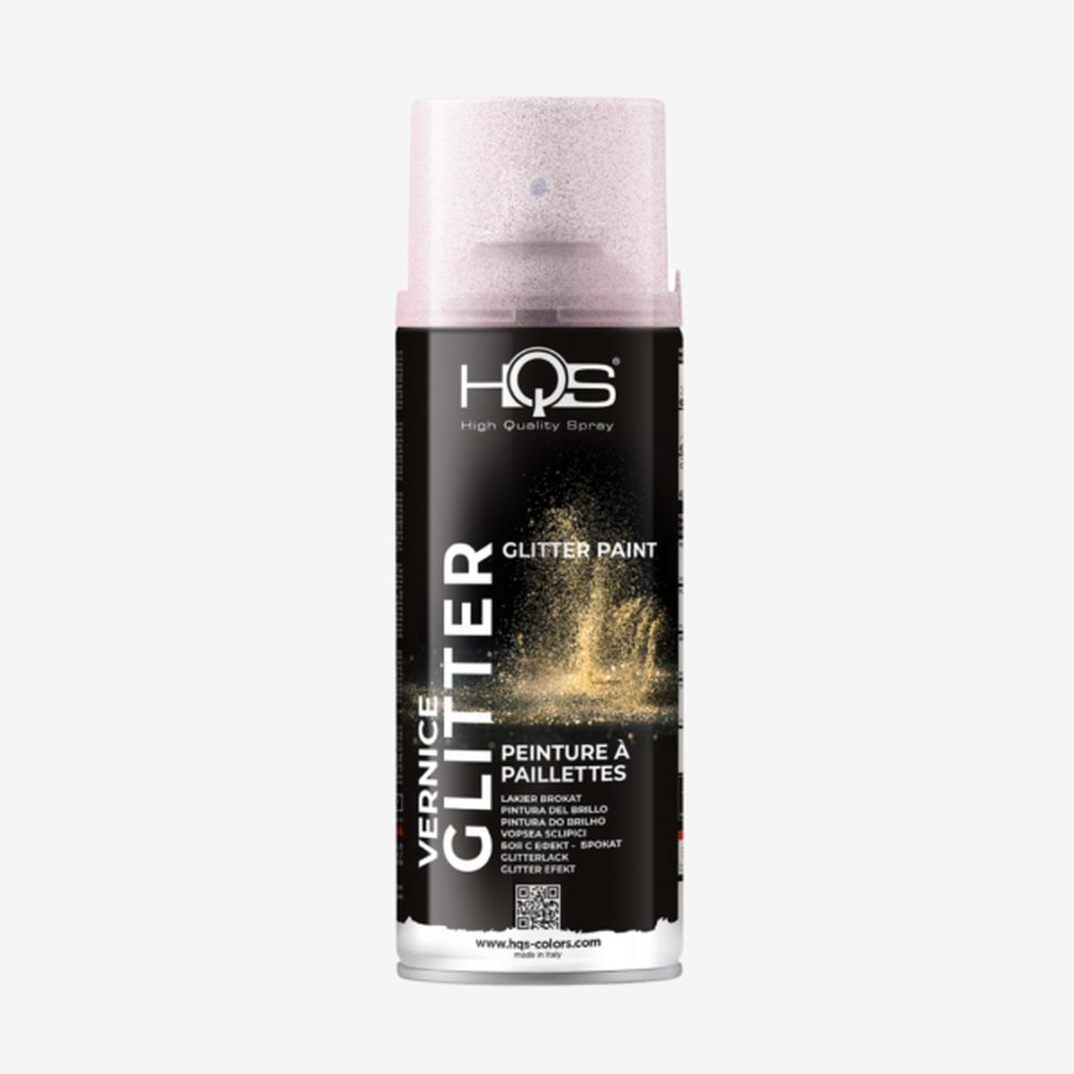 Hqs colors vernice spray effetto glitter pink/rosa 400 ml