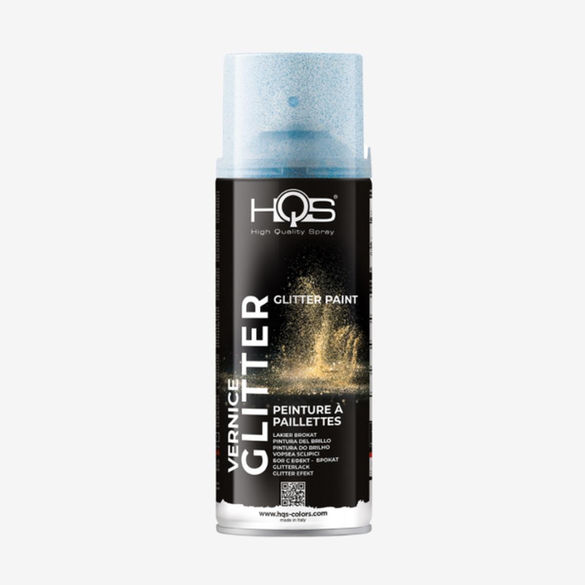 Hqs colors vernice spray effetto glitter blue 400 ml