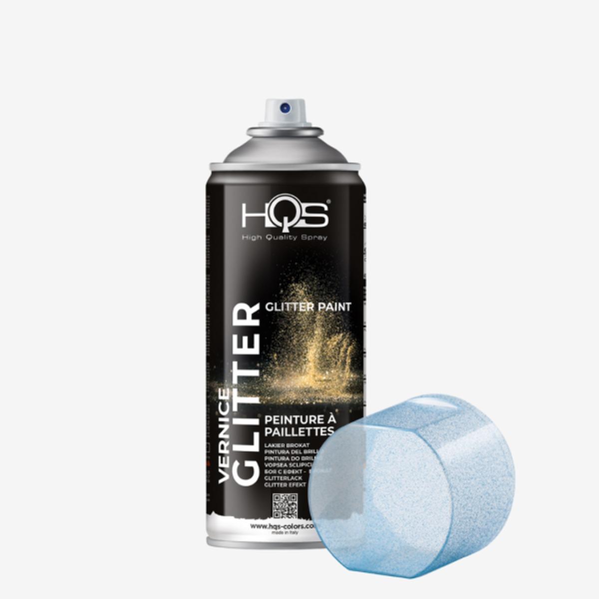 Hqs colors vernice spray effetto glitter blue 400 ml