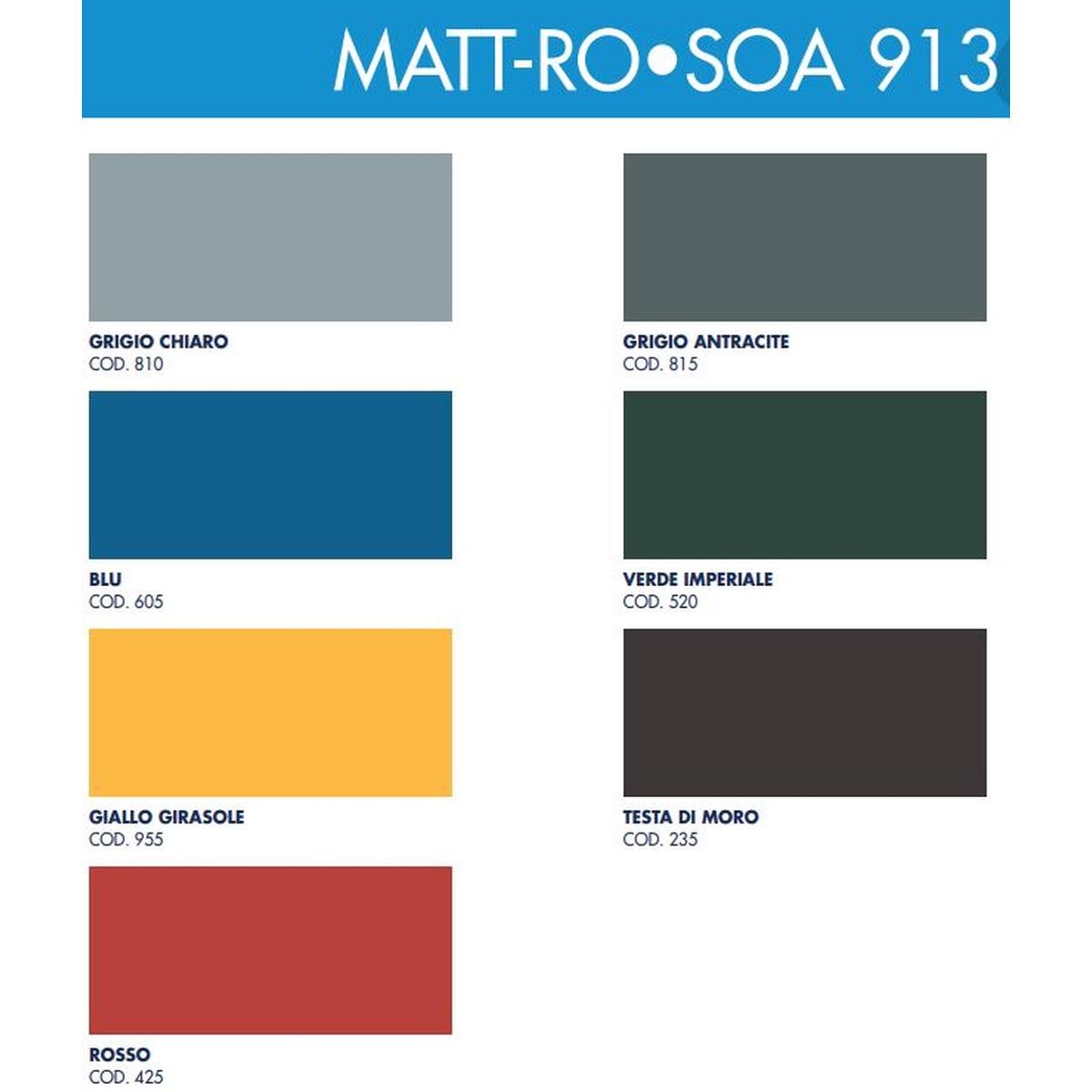 Rover soa 913 - matt-ro smalto opaco all'acqua grigio antracite 750ml