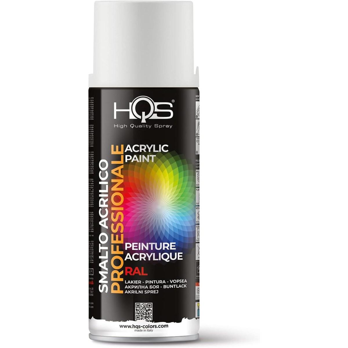 Hqs colors vernice spray ral 9010 bianco opaco 400 ml