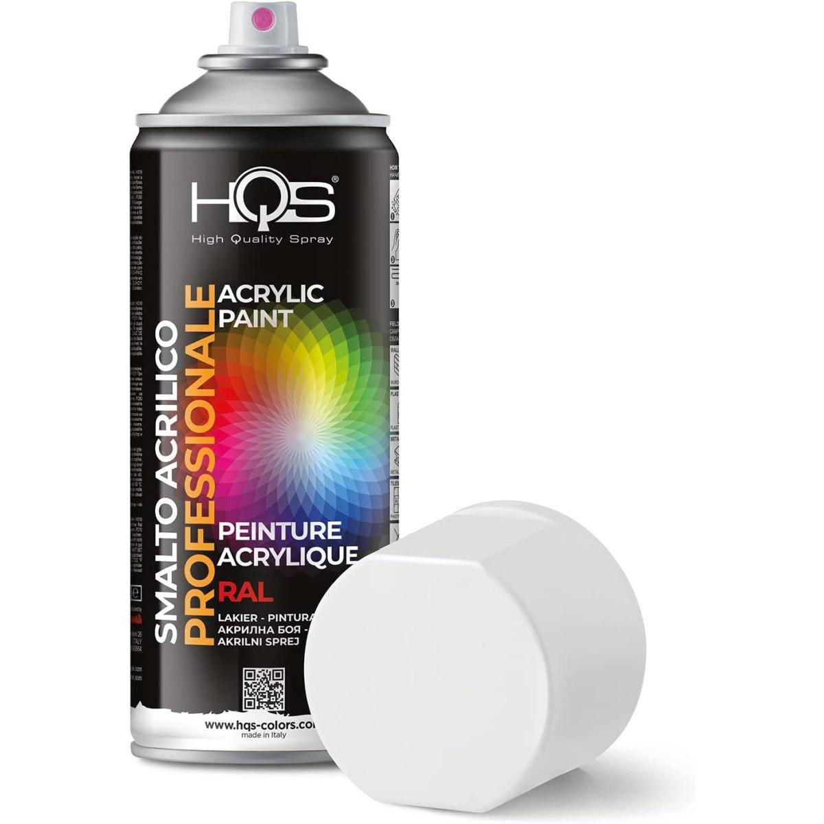 Hqs colors vernice spray ral 9010 bianco opaco 400 ml