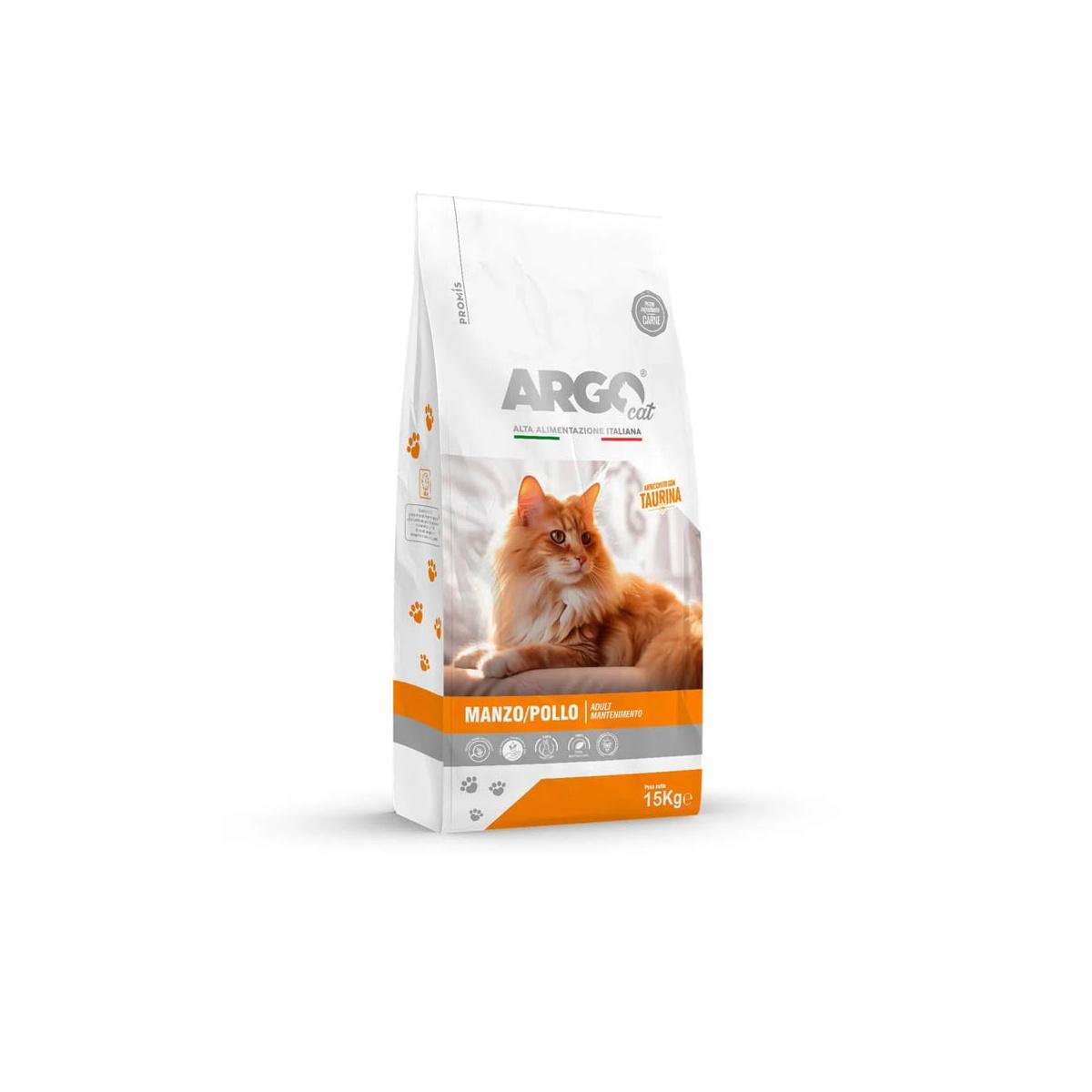 Argo crocchette per gatto adult mantenimento manzo/pollo 15kg