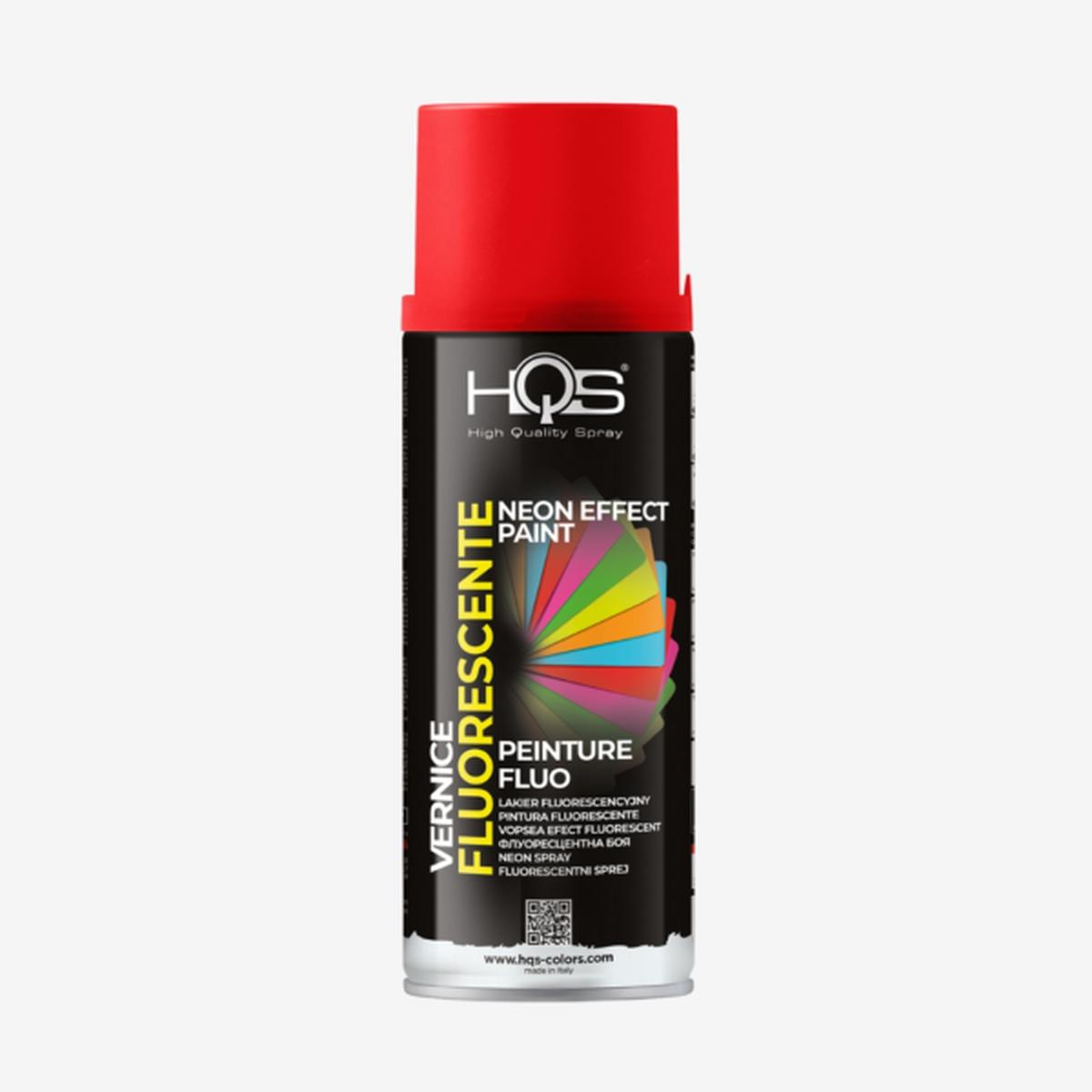 Hqs colors vernice spray rosso fluorescente 400ml