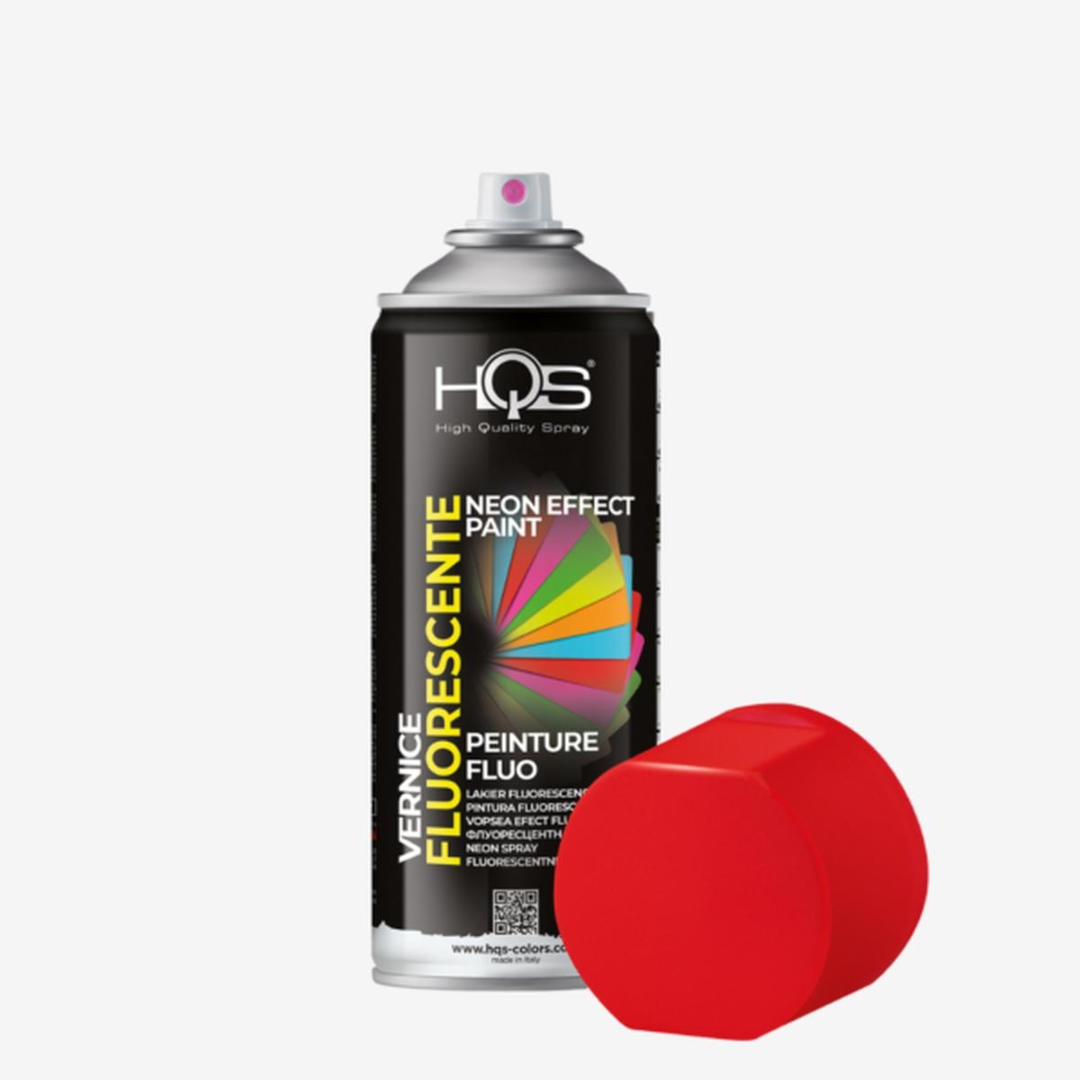 Hqs colors vernice spray rosso fluorescente 400ml